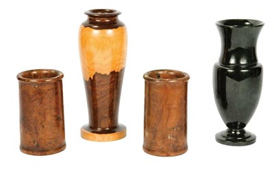 Lot 202 - Group of Three Treen Vases Height of tallest 8...