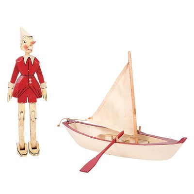 Lot 194 - Group of Wood Toys Including animals, figures,...
