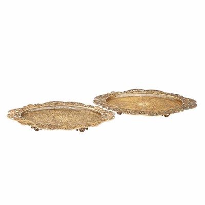 Lot 281 - Pair of Continental Silver Gilt and Filigree...
