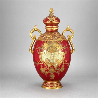 Lot 532 - Royal Crown Derby Gilt and Enameled Porcelain...