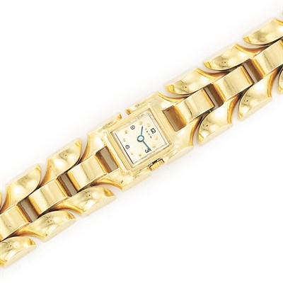 Lot 203 - Gold Bracelet-Watch, Trabert & Hoeffer, Mauboussin
