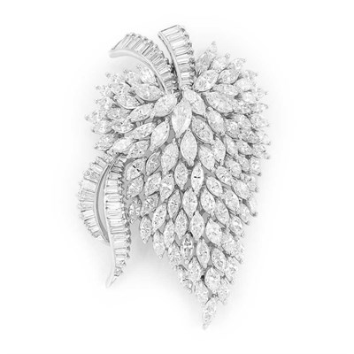 Lot 847 - Platinum and Diamond Brooch