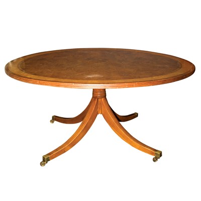 Lot 118 - George III Style Burl-Wood Dining Table Height...