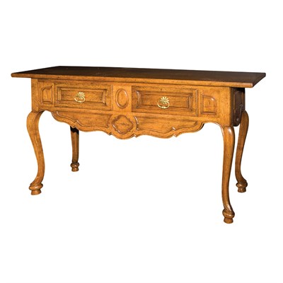Lot 221 - Provincial Louis XV Style Walnut Console...