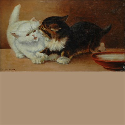 Lot 1 - American School 20th Century Kittens Playing...