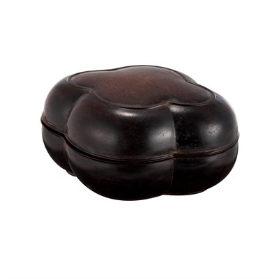 Lot 370 - Chinese Zitan Box 19th Century Of lobed form,...
