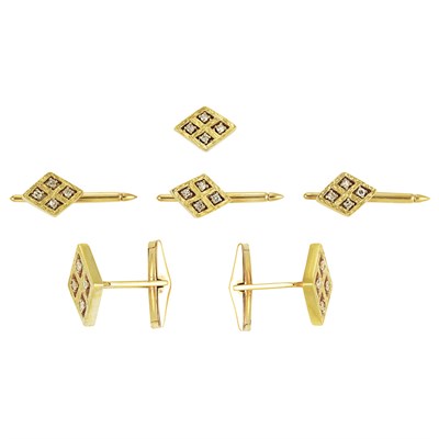 Lot 441 - Gold and Diamond Dress Set
