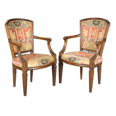 Lot 266 - Set of Four Italian Neoclassical Style Walnut...