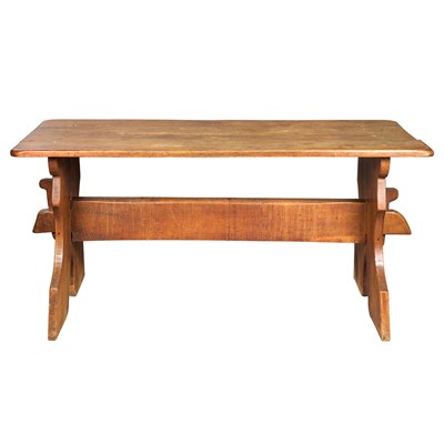 Lot 170 - Provincial Oak Trestle Table Height 31 inches,...