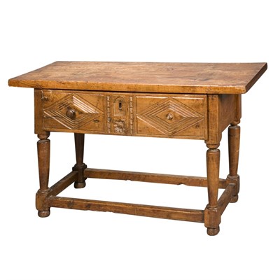 Lot 95 - Italian Baroque Style Walnut Side Table Height...