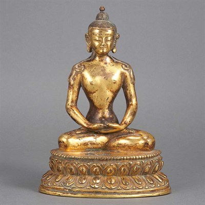 Lot 365 - Chinese Gilt-Bronze Buddha 19th/20th Century...