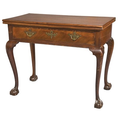 Lot 290 - Chippendale Mahogany Fold-Over Games Table...