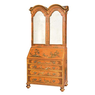 Lot 342 - George II Style Japanned Double-Dome Top...