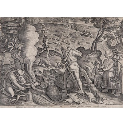 Lot 84 - After Joannes Stradanus FUSTIBUS, AUT TELIS,...