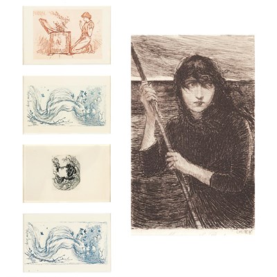 Lot 89 - Frederick Stuart Church MAGGIE IN THE BOAT;...