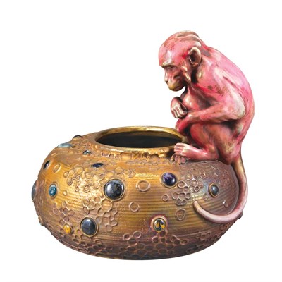 Lot 403 - Amphora Co. Ceramic Figural Gres Bijou Vase...