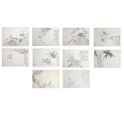 Lot 431A - Group of Ten Chinese Watercolors Each...