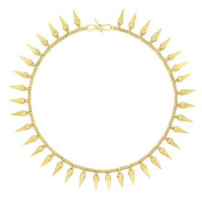 Lot 642 - Gold Fringe Necklace