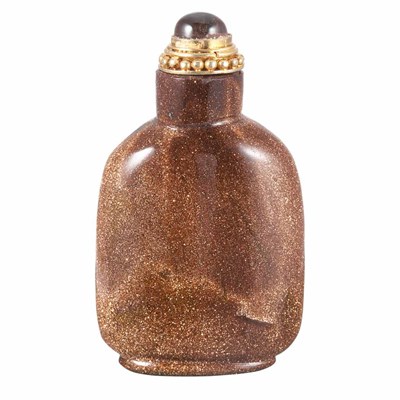 Lot 296 - Chinese Aventurine Glass Snuff Bottle Mid...