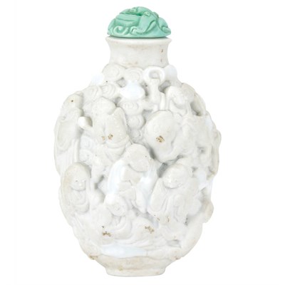 Lot 292 - Chinese Partially White Glazed Molded...