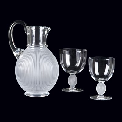 Lot 463 - Lalique Molded Glass Langeais Cocktail Service...