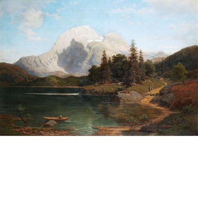Lot 13 - Ernst von Raven German, 1816-1890 Mountain...