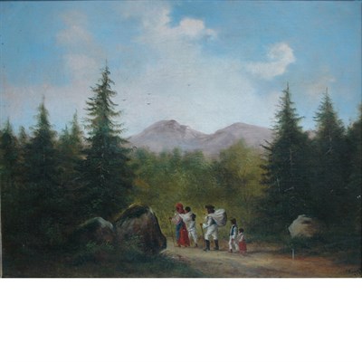 Lot 26 - Polish School 19th Century Travelers on a...
