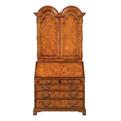 Lot 424 - Continental Style Burl-Walnut Secretary...