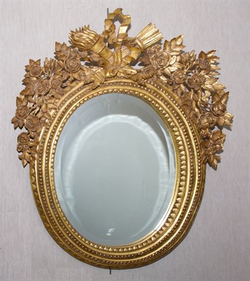 Lot 146 - Louis XVI Style Gilt-Wood Mirror Height 42...