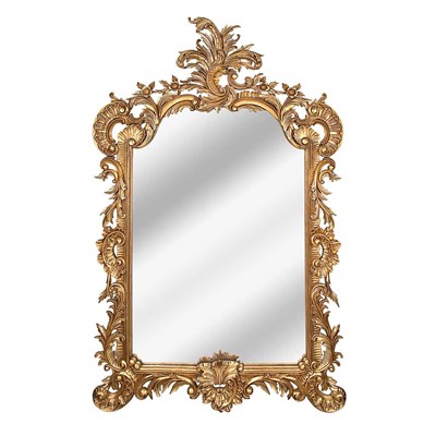 Lot 384 - Louis XV Style Gilt-Wood Mirror Height 60...