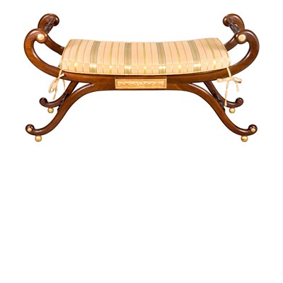 Lot 281 - Regency Style Mahogany Bench Length 45 inches.