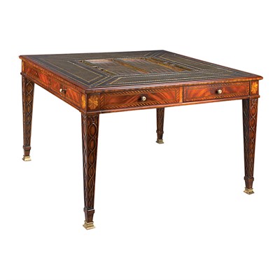 Lot 249 - George III Style Mahogany Leather Top Games...