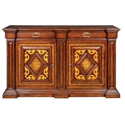 Lot 213 - Neoclassical Style Parquetry Inlaid Mahogany...