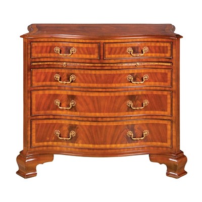 Lot 377 - George III Style Inlaid Mahogany Serpentine...