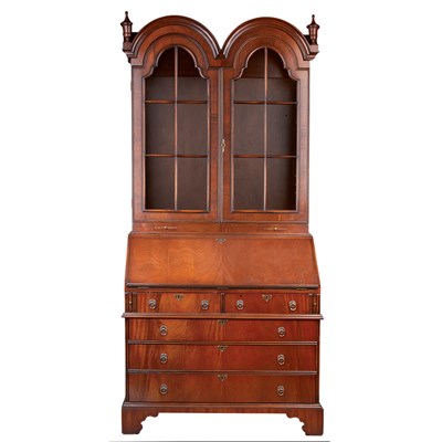 Lot 467 - George III Style Mahogany Bureau Bookcase...