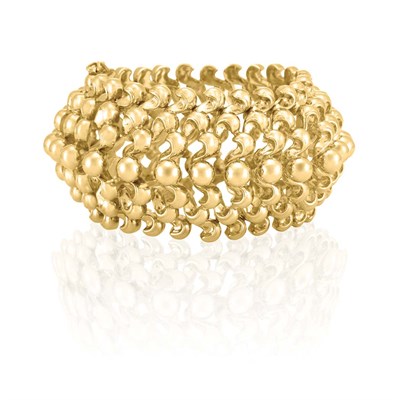 Lot 426 - Wide Gold Bracelet