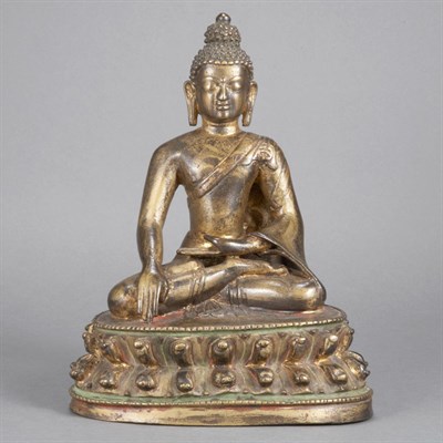 Lot 229 - Chinese Gilt-Bronze Seated Buddha 19th/20th...