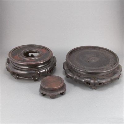 Lot 495 - Group of Chinese Wood Display Stands 19th/20th...