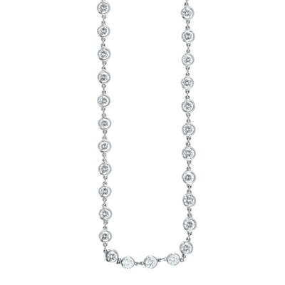 Lot 114 - Platinum and Diamond Chain Necklace, Tiffany & Co., Elsa Peretti