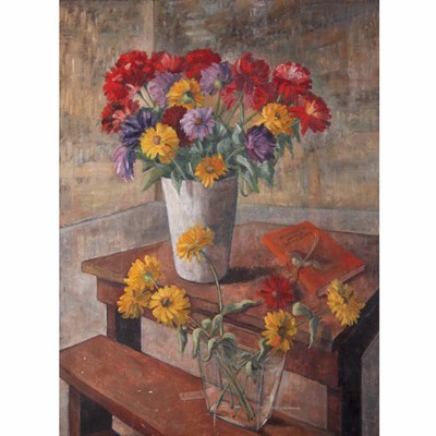 Lot 40 - Alexandra Pregel Russian, 1907-1984 Flowers...