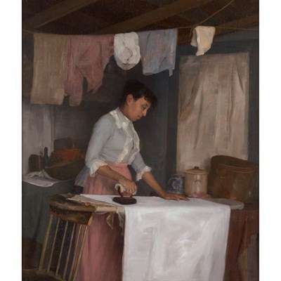 Lot 23 - Edward A. Rorke American, 1856-1905 Wash Day...