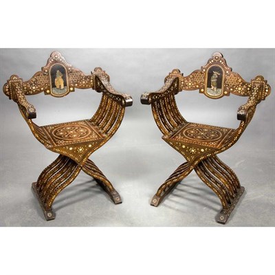 Lot 167 - Pair of Italian Renaissance Style Bone and...