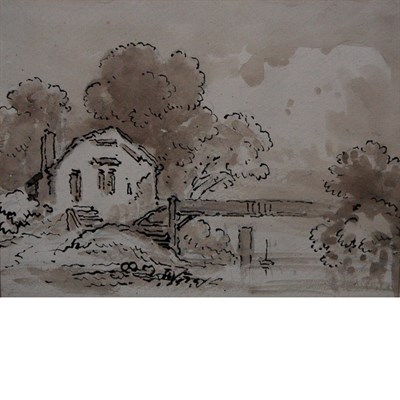 Lot 28 - English School 18th/19th Century Landscape...