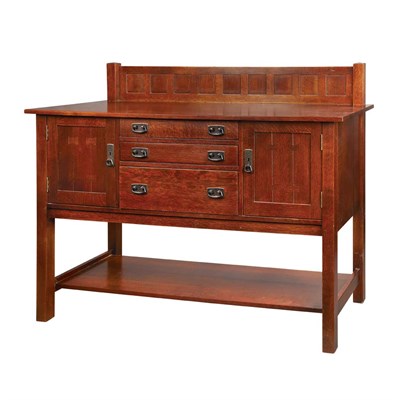Lot 235 - Contemporary Stickley Sideboard Oak and copper...