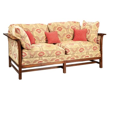 Lot 169 - Contemporary Stickley Sofa Oak and upholstery...