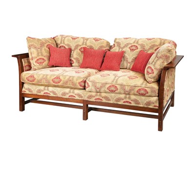 Lot 111 - Stickley Oak Upholstered Sofa Contemporary...