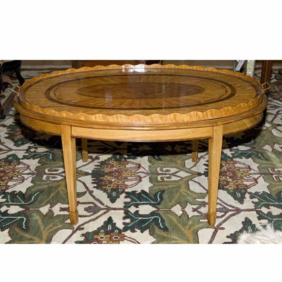 Lot 399 - George III Style Satinwood Tray on Stand...