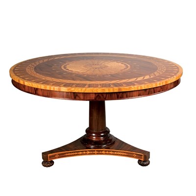 Lot 224 - Regency Style Inlaid Rosewood Dining Table...