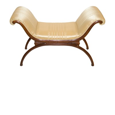 Lot 200 - Regency Style Mahogany Bench Length 42 inches.