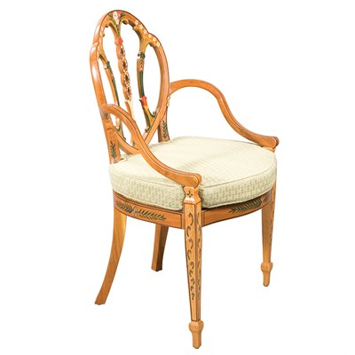 Lot 290 - George III Style Painted Armchair